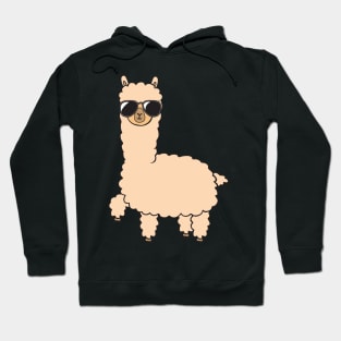 Cool alpaca with sunglasses Hoodie